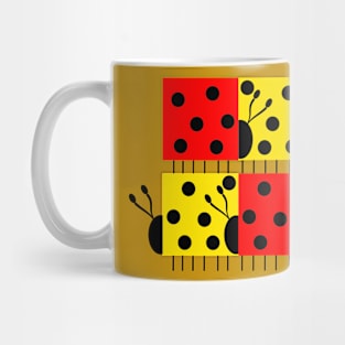 Square LadyBug Mug